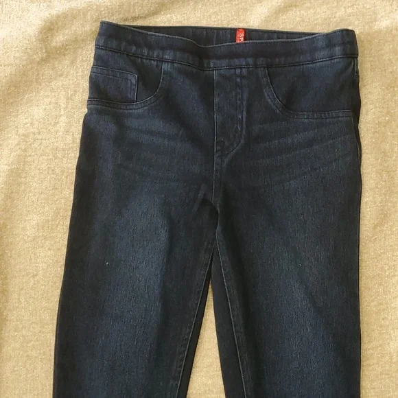 Spanx woman's blue pullup stretch jeans leggins size s/p - Picture 3 of 8